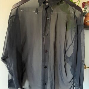 Younique Black Sheer Blouse